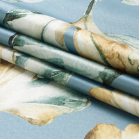 Blackout Polyester Gingko Blue Fabric 1 Meter