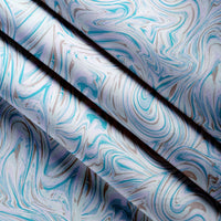 Blackout Polyester Marble Turq Fabric 1 Meter