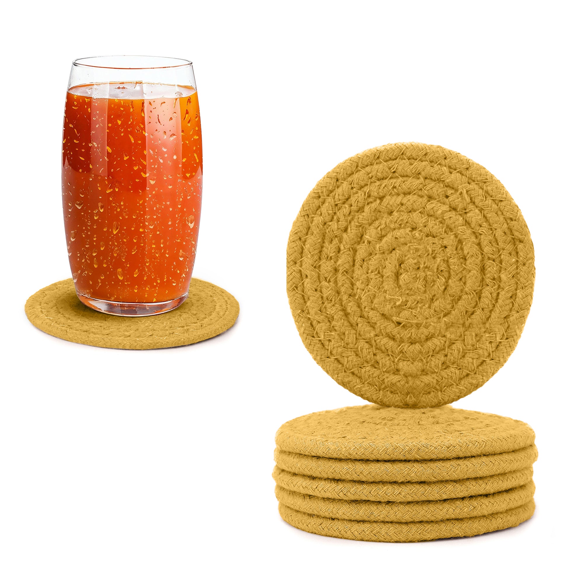 Cotton Yellow Coaster