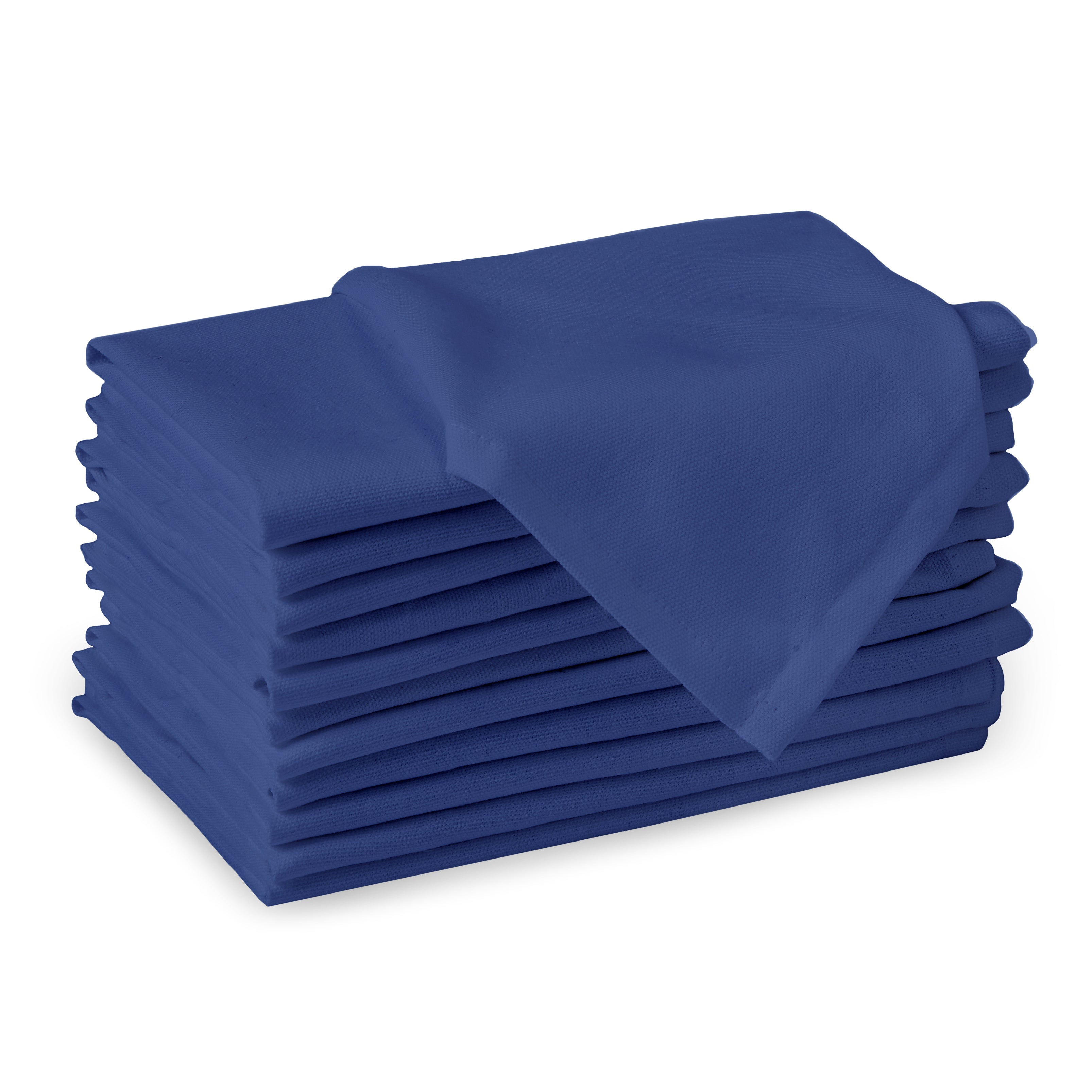 Cotton Cobalt Table Napkins (Pack of 12)