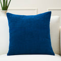 Chenille Solid Royal Blue Cushion Cover (Pack of 1)