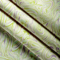 Blackout Polyester Marble Lime Fabric (Pack of 1)