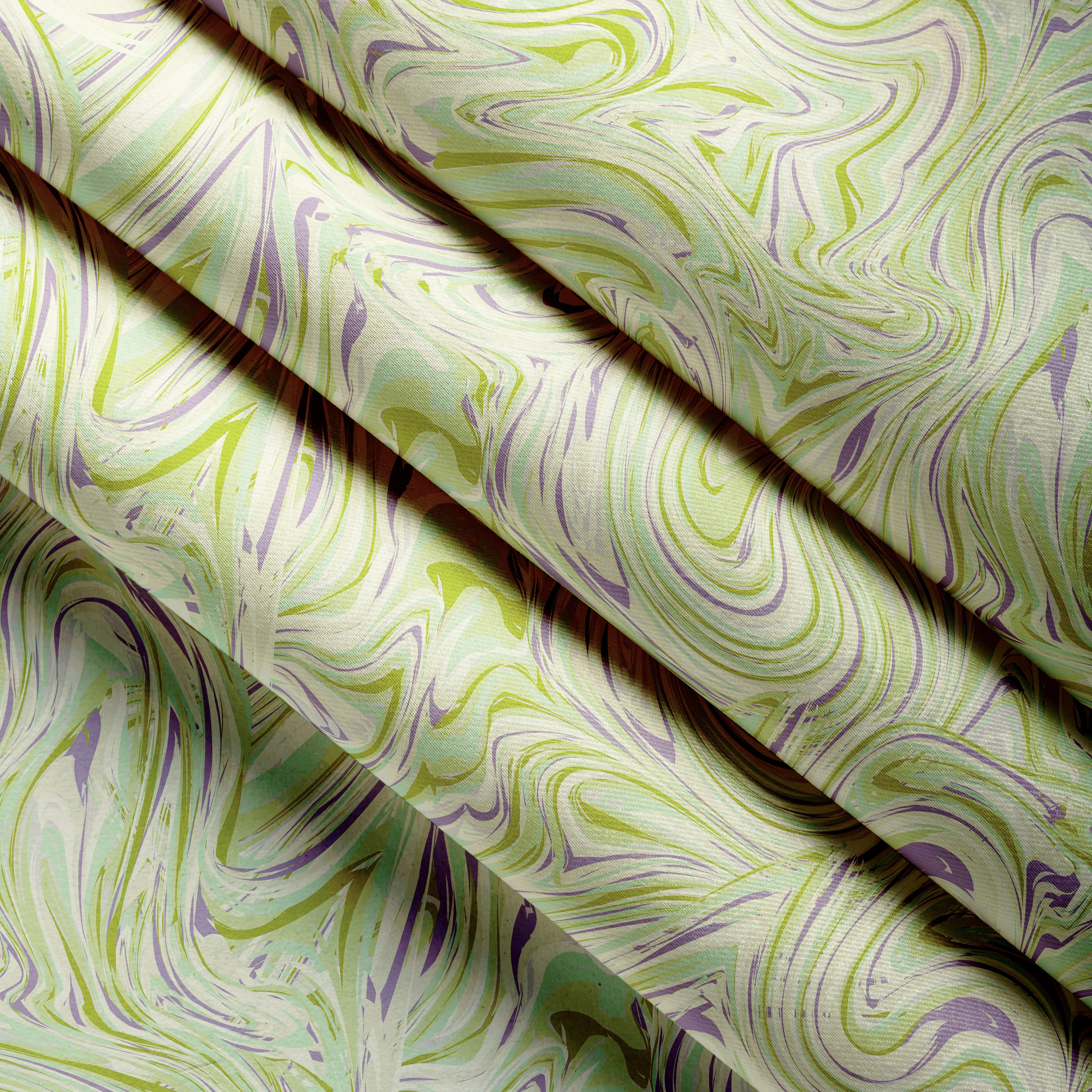 Blackout Polyester Marble Lime Fabric 1 Meter
