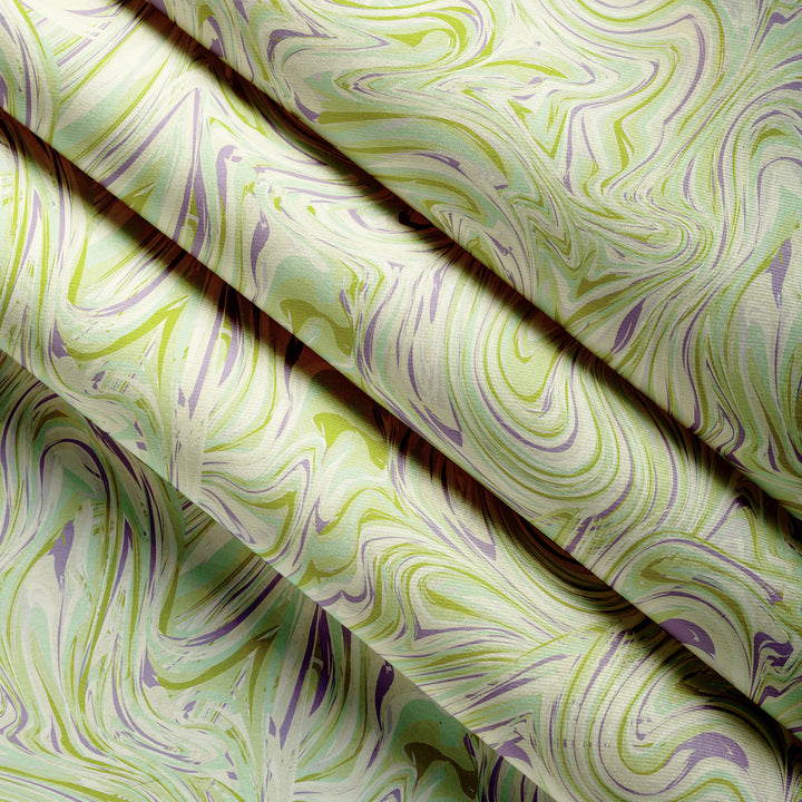 Blackout Polyester Marble Lime Fabric 1 Meter
