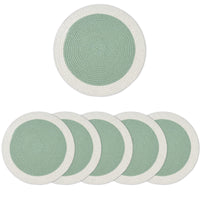 Cotton Sage & Off White Placemat (Pack of 6)