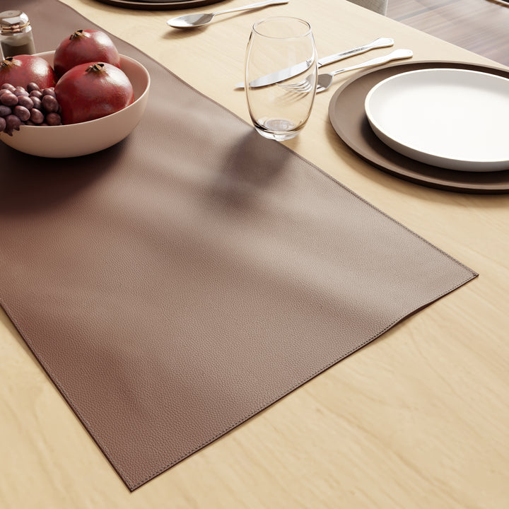 PVC Leather Chocolate Table Runner (Pack of 1)