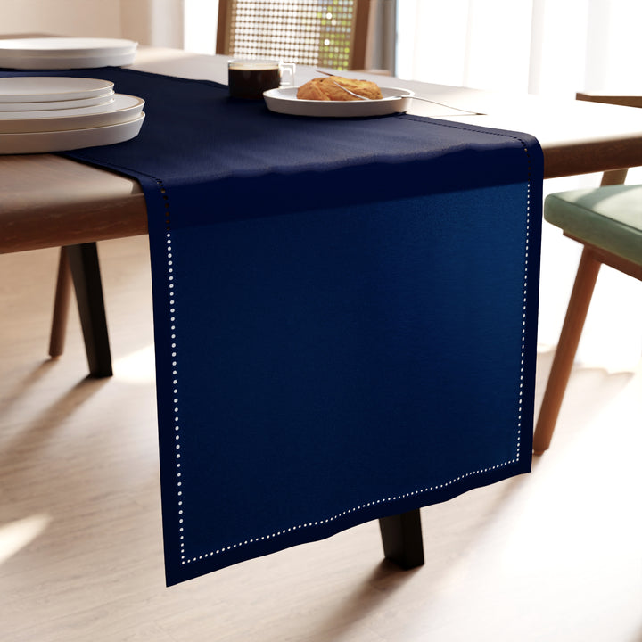 Cotton Scotch Blue Table Runner (Pack of 1)