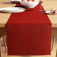 Cotton Solid Red Table Runner (Pack of 1)