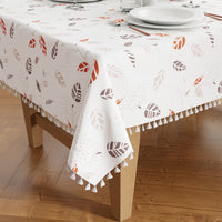 Polyester Boho Leaves Table Cloth (Pack of 1)