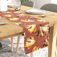 Blackout Polyester Gingko Plum Table Runner (Pack of 1)