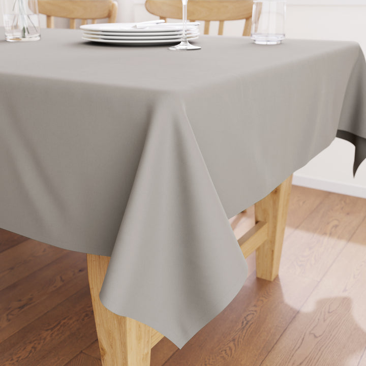 Cotton Light Grey Table Cloth (Pack of 1)