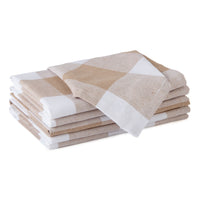 Cotton Buffalo Beige Checks Table Napkins (Pack of 6)