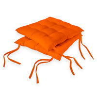 Cotton Orange Chairpad (Pack of 2)