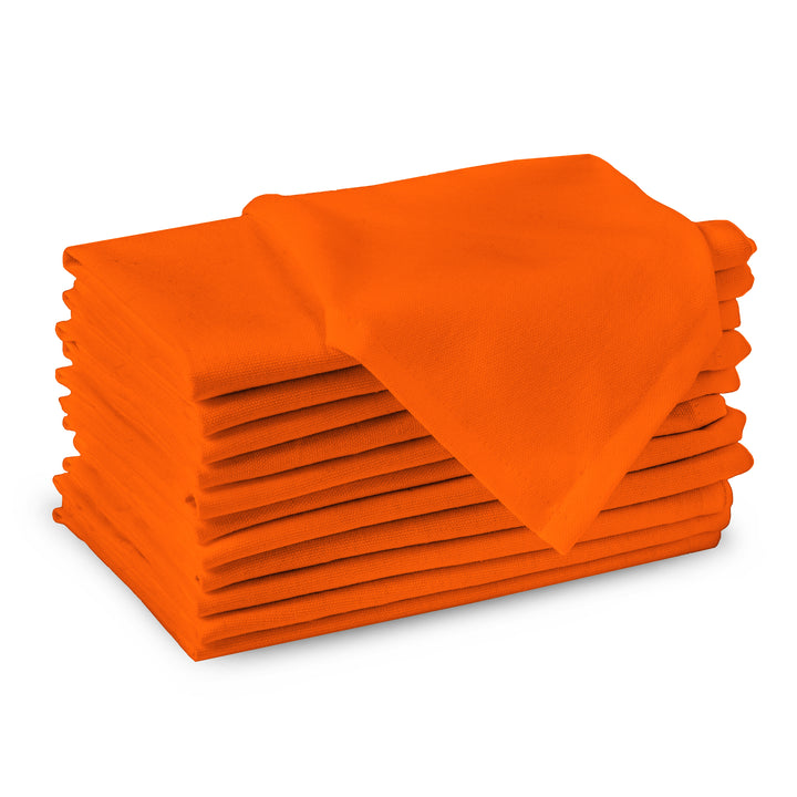 Cotton Orange Table Napkins (Pack of 12)