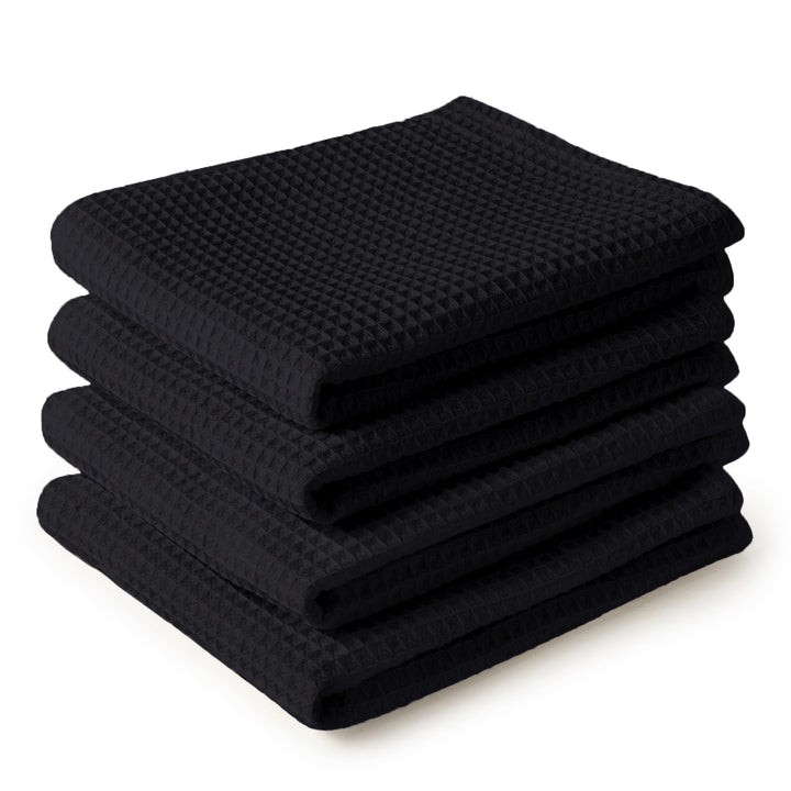 Cotton Black Kitchen Towel (Pack of 4)