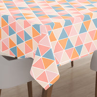 Polyester Big Triangles Apricot Table Cloth (Pack of 1)