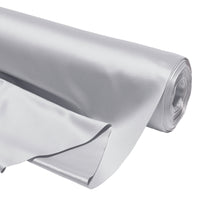 Satin Polyester Silk Silver Fabric