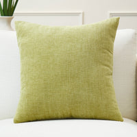Chenille Solid Olive Cushion Cover (Pack of 1)