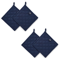 Yarn Dyed Cotton Scotch Blue Potholder (Pack of 4)