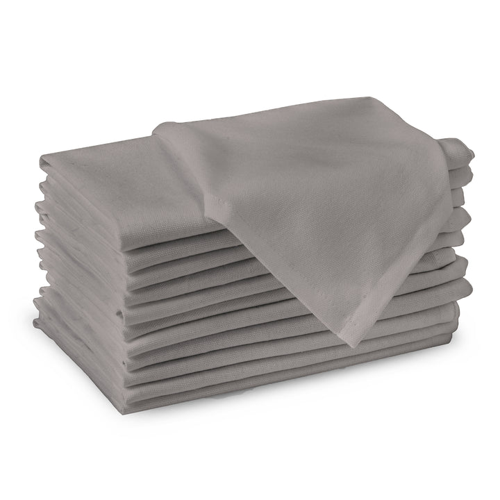 Cotton Grey Table Napkins (Pack of 12)