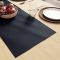 Faux Leather Navy Blue Table Runner