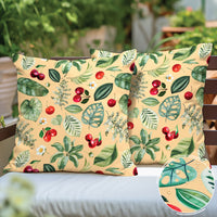 Polyester Cherry Cushion Cover (Pack of 2)