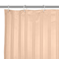 Polyester Stripe Peach Shower Curtain (Pack of 1)
