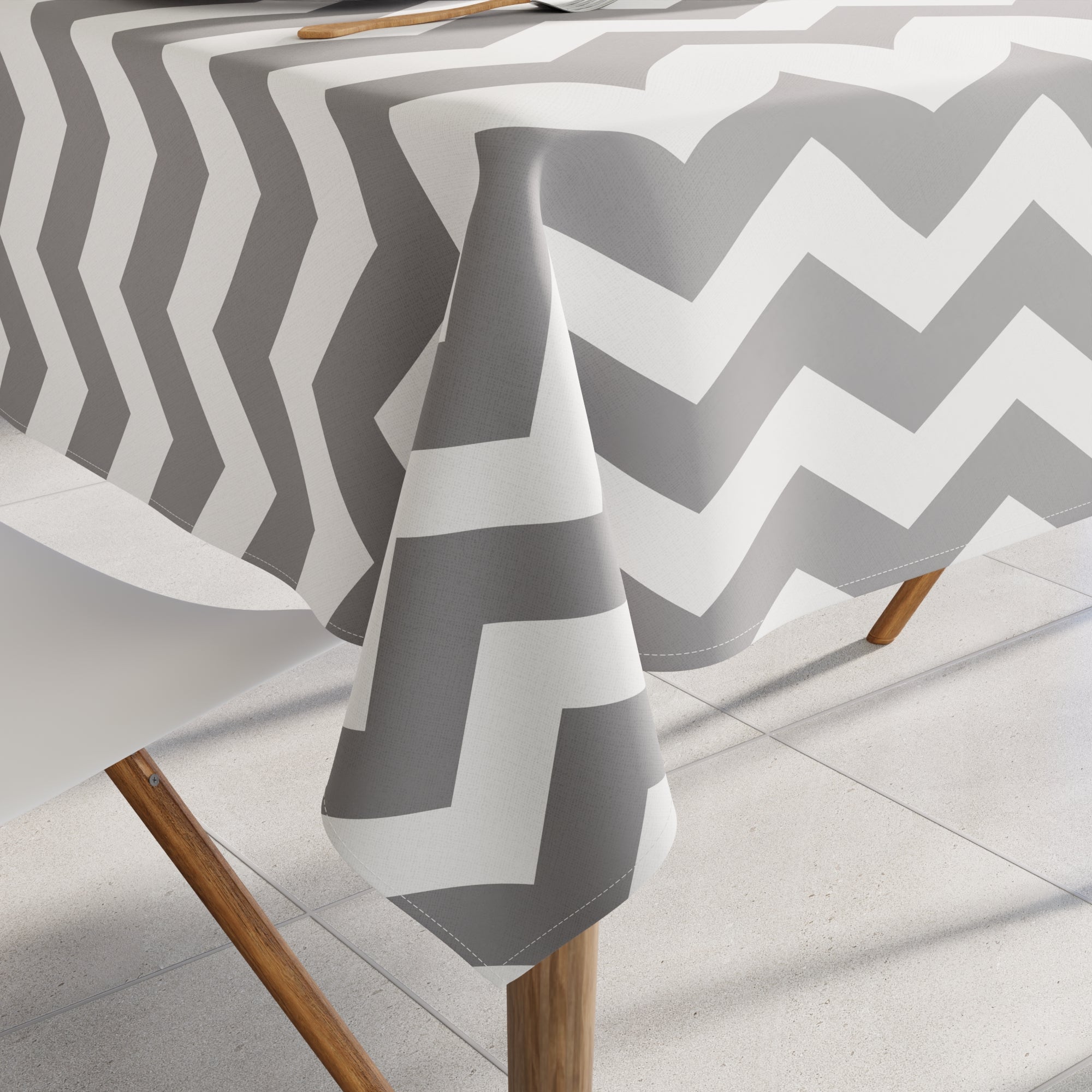 Cotton Zig Zag Table Cloth (Pack of 1)