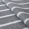Cotton Canvas Roma Grey Stripes Fabric (Pack of 1)