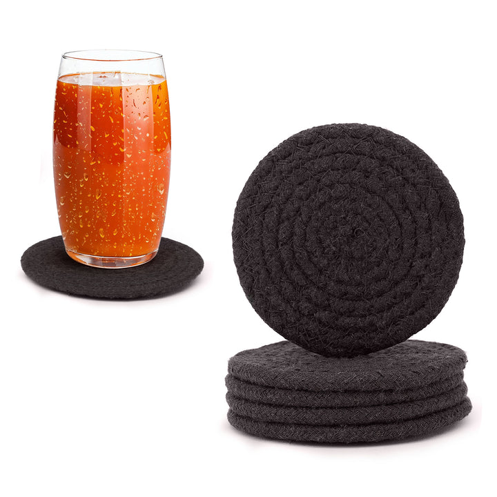 Cotton Dark Grey Coaster