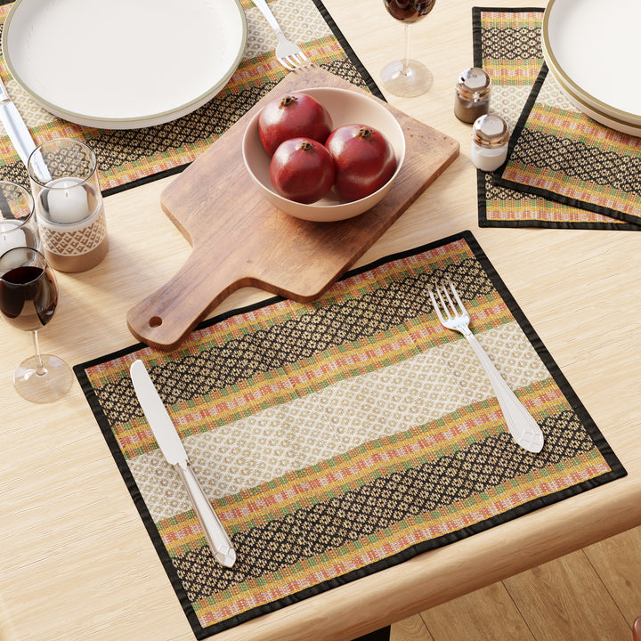 Madur Kathi Black Placemat (Pack of 4)