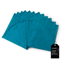 Cotton Azul Blue Table Napkins (Pack of 12)