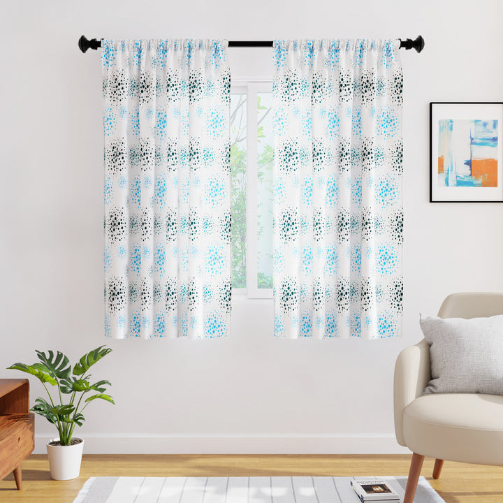 Polyester Blowball Curtain (Pack of 2)