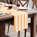 Cotton Canvas Franca Yellow Stripes Table Runner