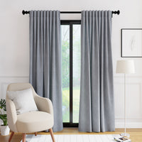 Embossed Velvet Grey Curtain