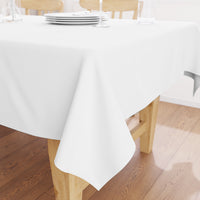 Cotton White Table Cloth (Pack of 1)