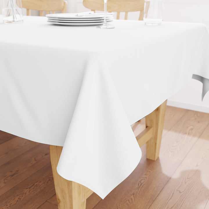 Cotton White Table Cloth (Pack of 1)