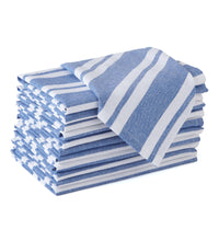 Cotton Franca Blue Stripes Table Napkins (Pack of 6)