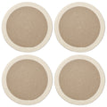 Cotton Beige & Off White Placemat (Pack of 4)
