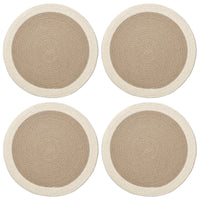 Cotton Beige & Off White Placemat (Pack of 4)
