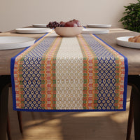 Madur Kathi Blue Table Runner (Pack of 1)