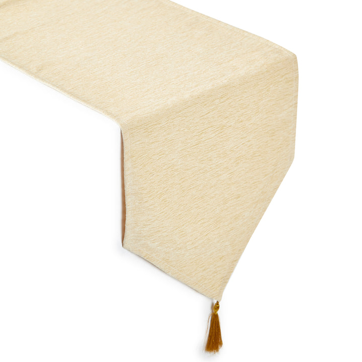 Chenille Cream Table Runner (Pack of 1)