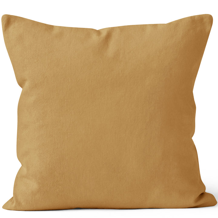 Canvas Mustard Cushion Cover