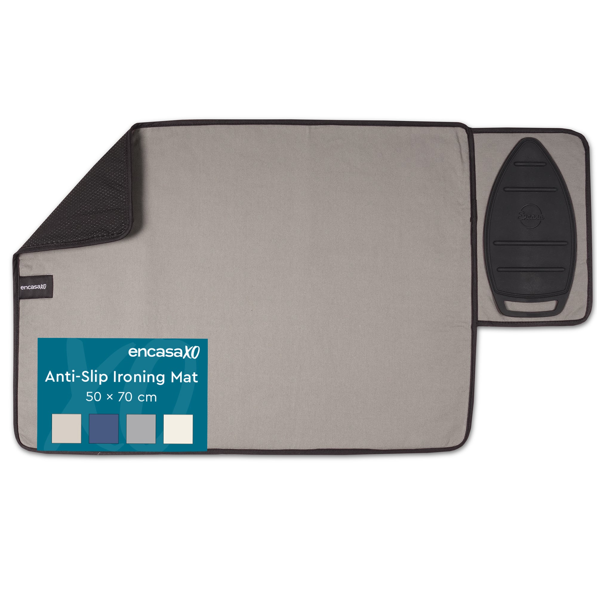 Cotton Beige Luxury Anti-Slip & Table Protector Ironing Mat (Pack of 1)