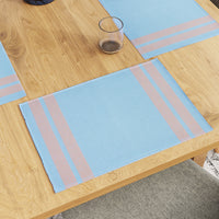 Cotton Ladder Blue Placemat (Pack of 6)