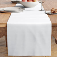Spun Polyester White Table Runner (Pack of 1)