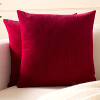 Corduroy Red Cushion Cover