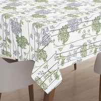Polyester Green Branches Table Cloth (Pack of 1)