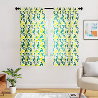 Polyester Leaves Curtain (Pack of 2)