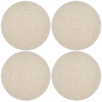 Cotton Beige & Off White Mix Placemat (Pack of 4)